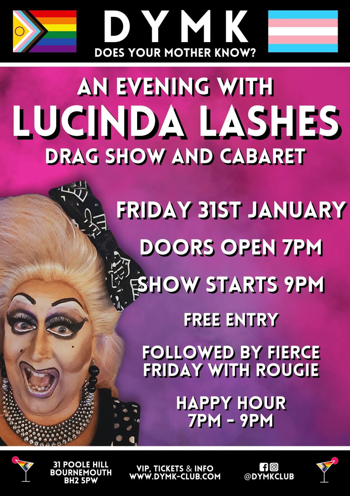 LUCINDA LASHES! - DYMK Nightclub - Fierce Friday