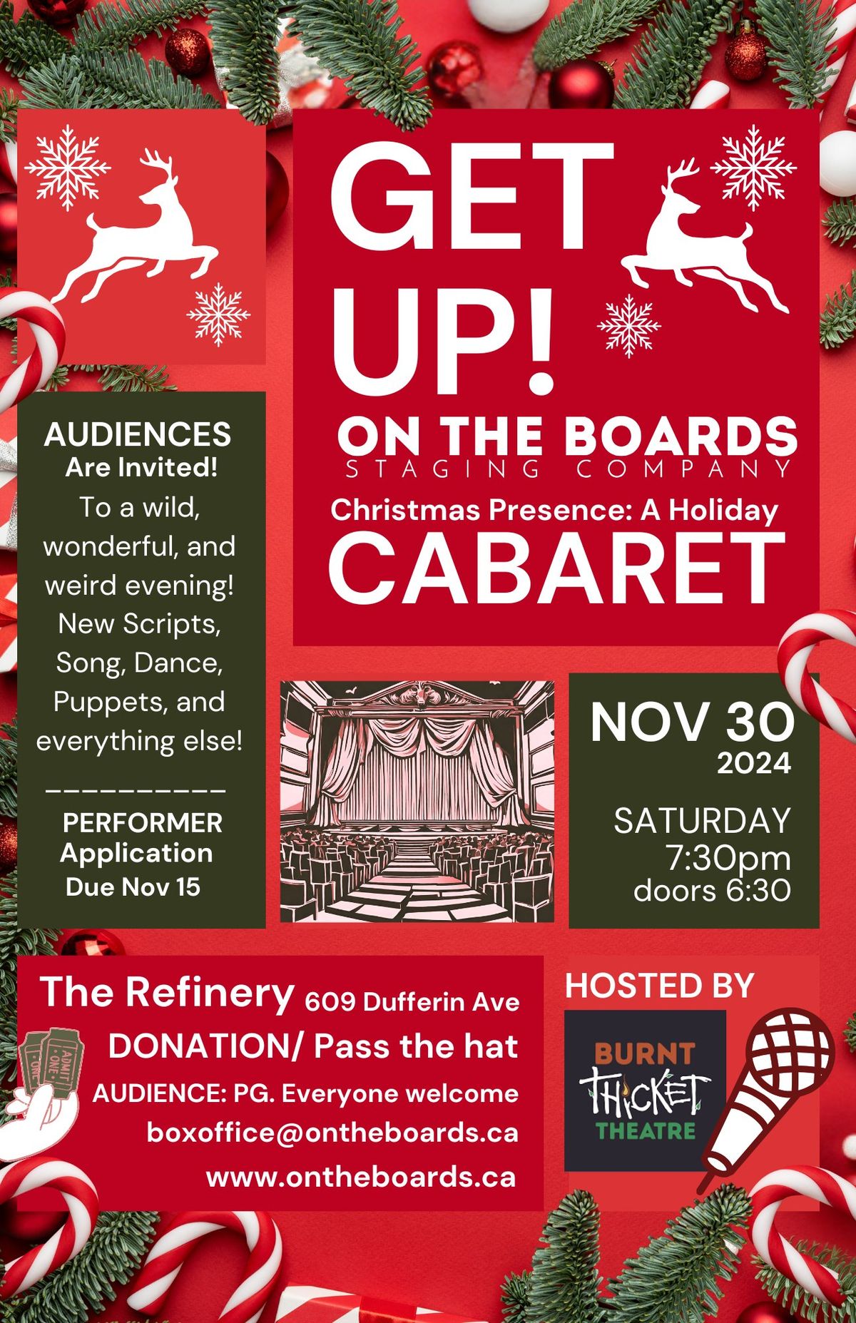 Get Up! On the Boards for Christmas Presence: A Holiday Cabaret!