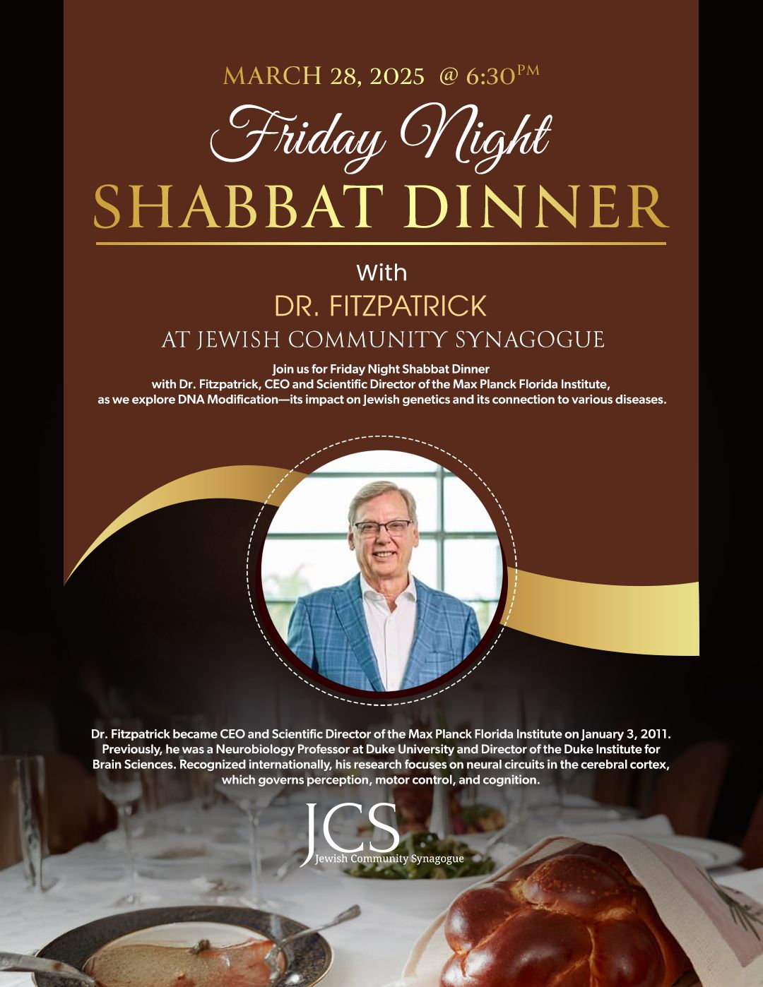 Friday Night Shabbat Dinner With Dr. Fitzpatrick