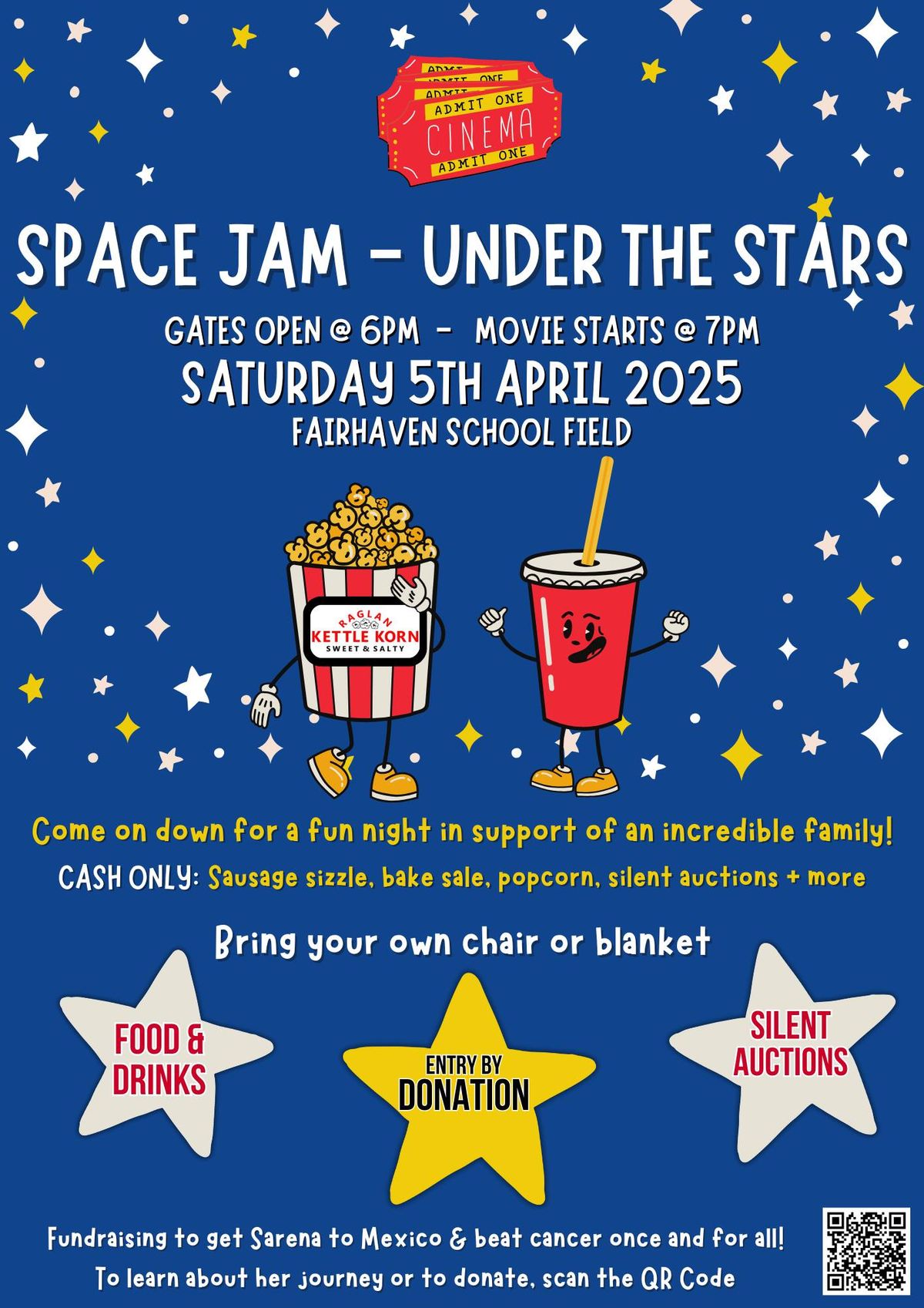 Movie Under the Stars: Space Jam - Fundraiser for Sarena \ud83d\udc99