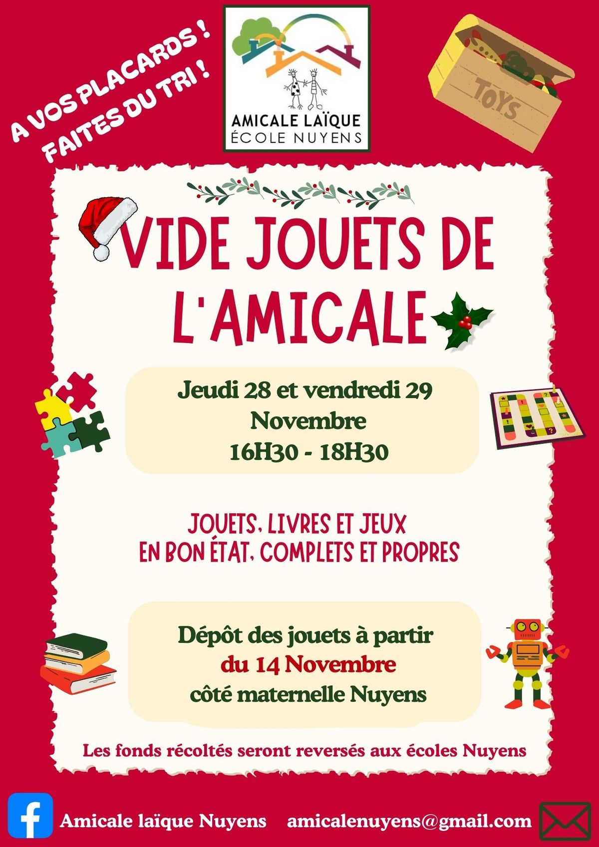 VIDE-JOUETS A L'ECOLE NUYENS