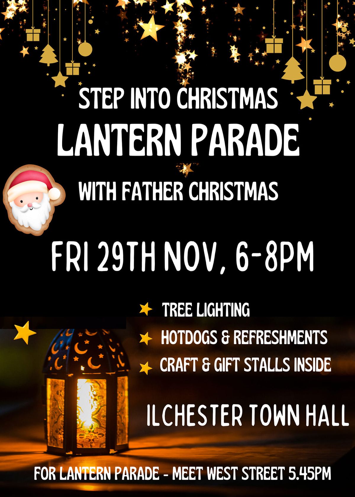 Ilchester - stepping into Christmas Lantern Parade 