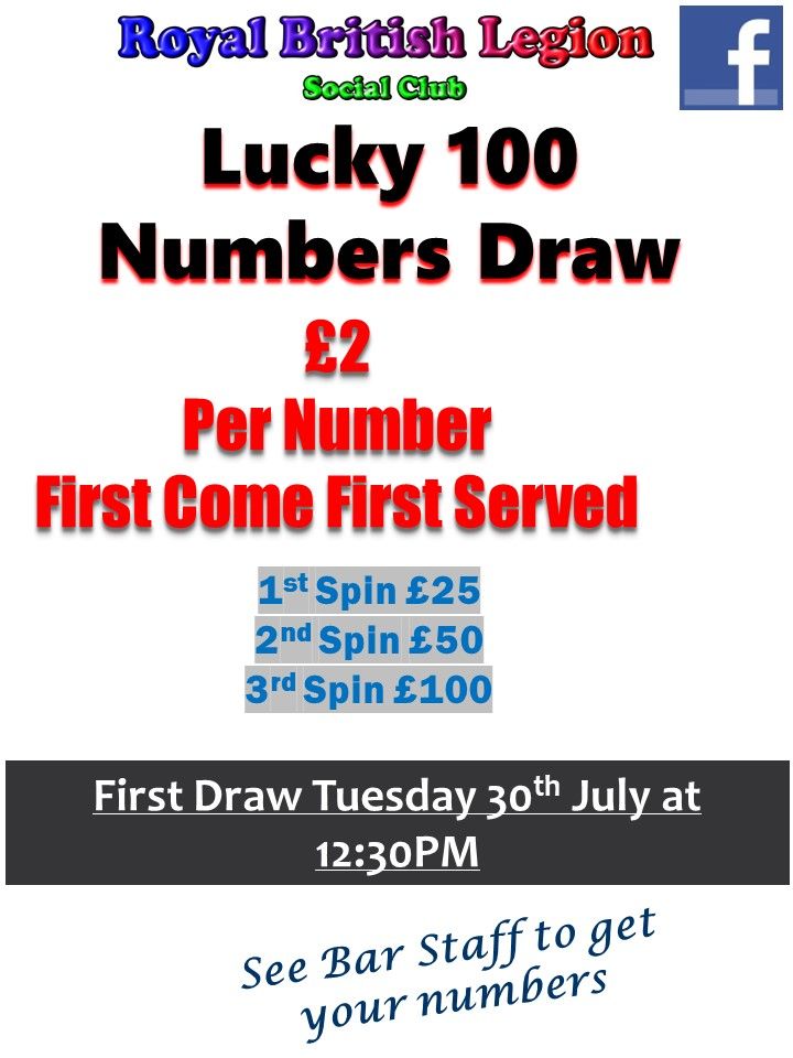 Lucky 100 Numbers Draw 