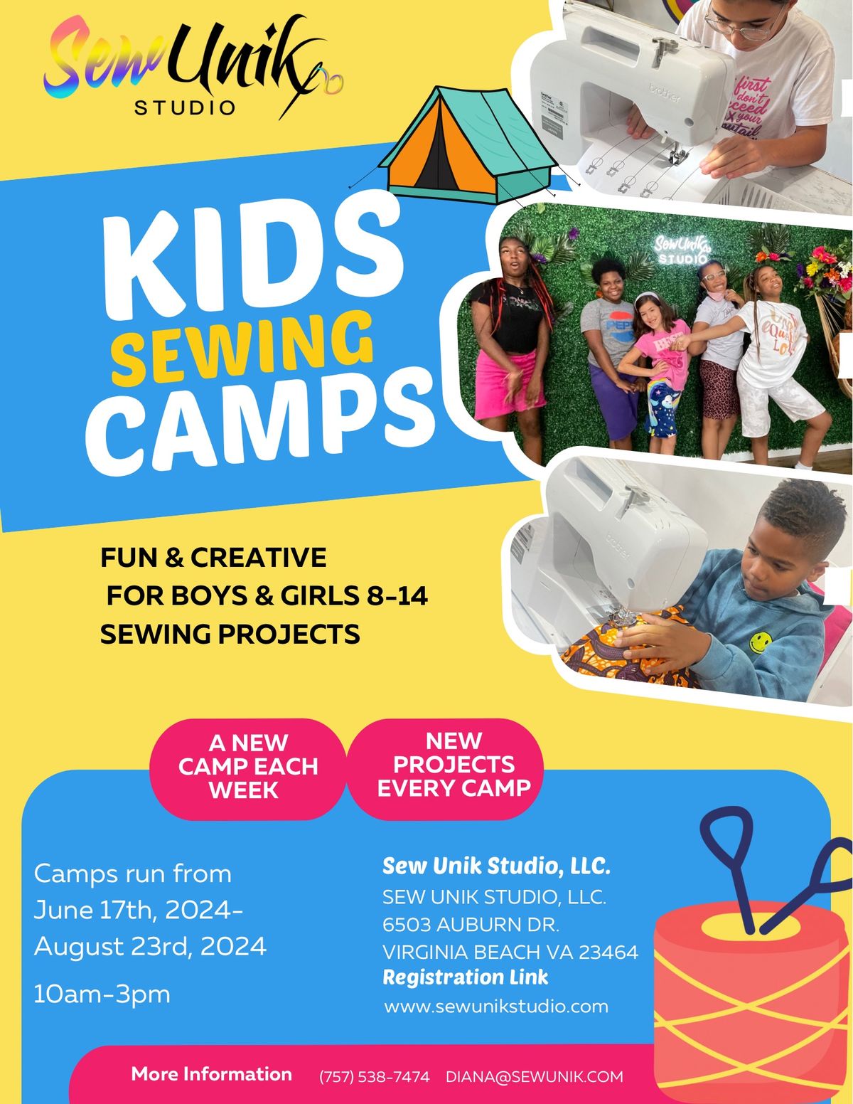 Kids Summer Sewing camp