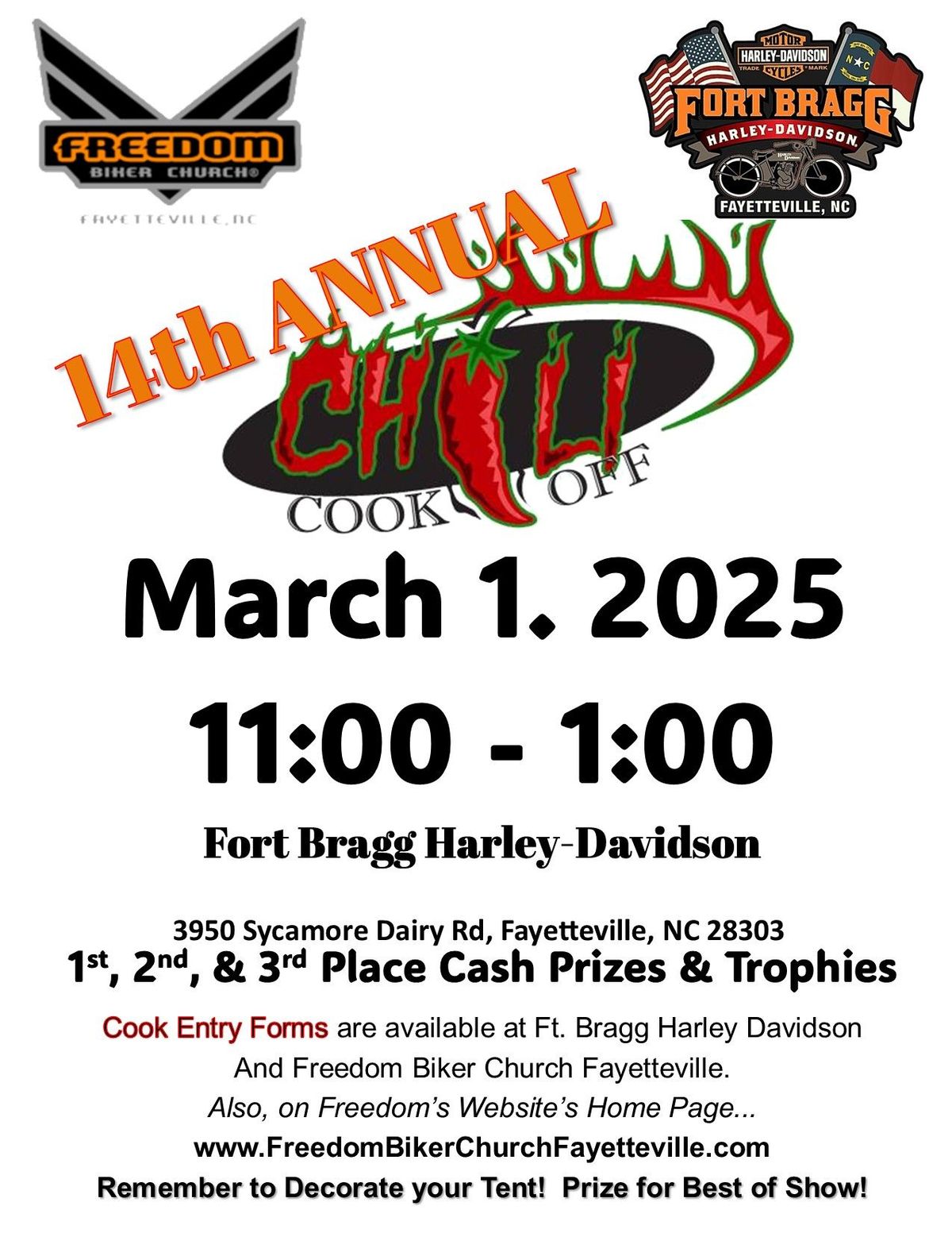 14th annual Chili cook off