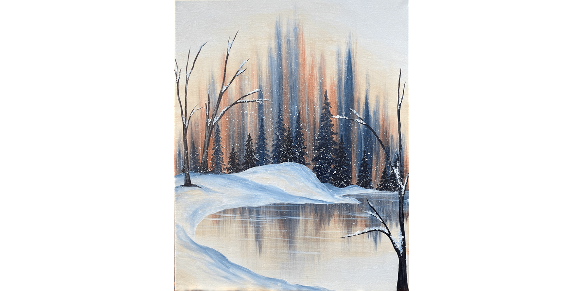 Shimmering Snowfall - Paint and Sip in Orange County | Classpop!\u2122