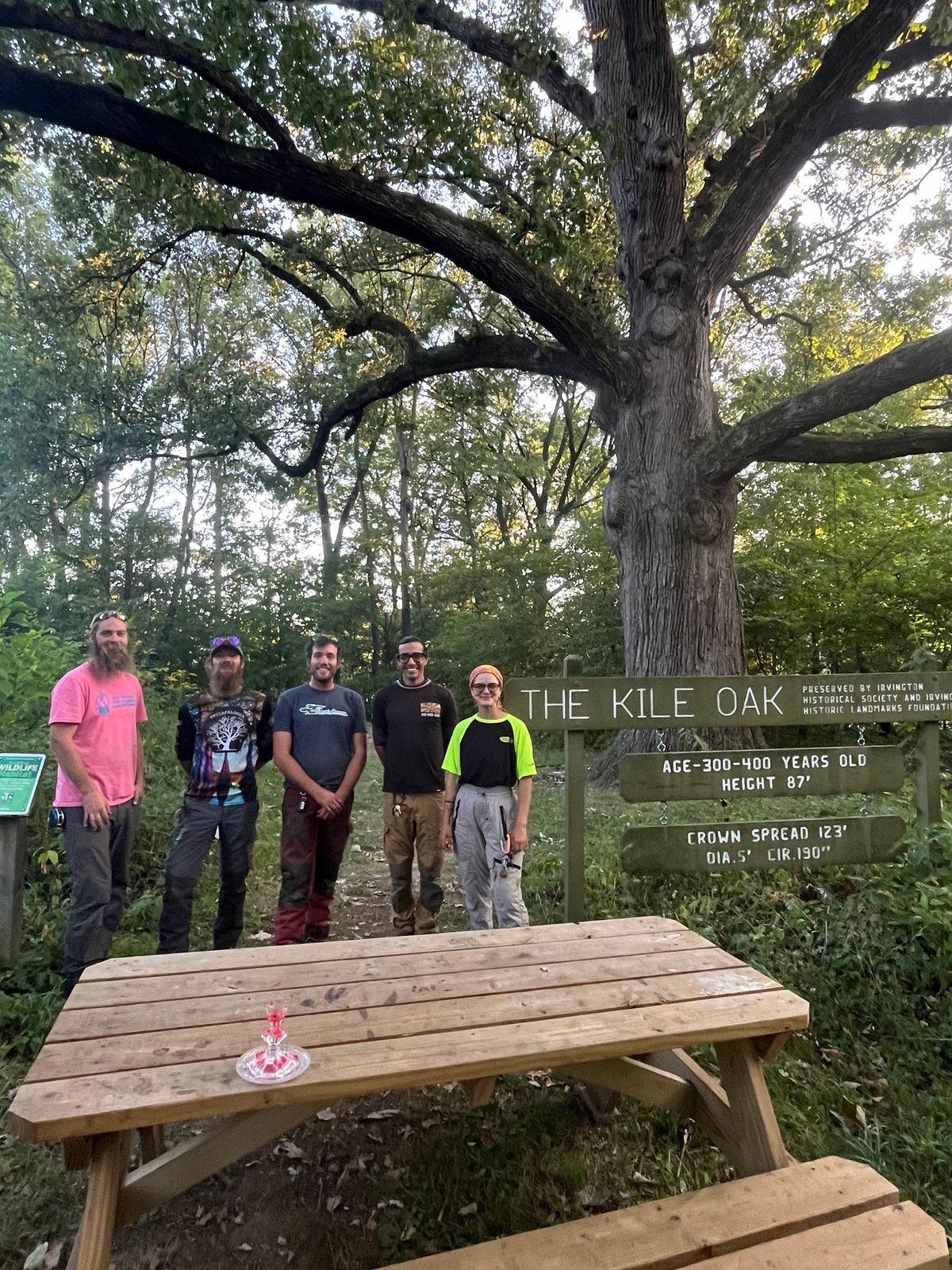 Arbor Day Clean Up at The Kile Oak Sponsored by Irvington Insurance