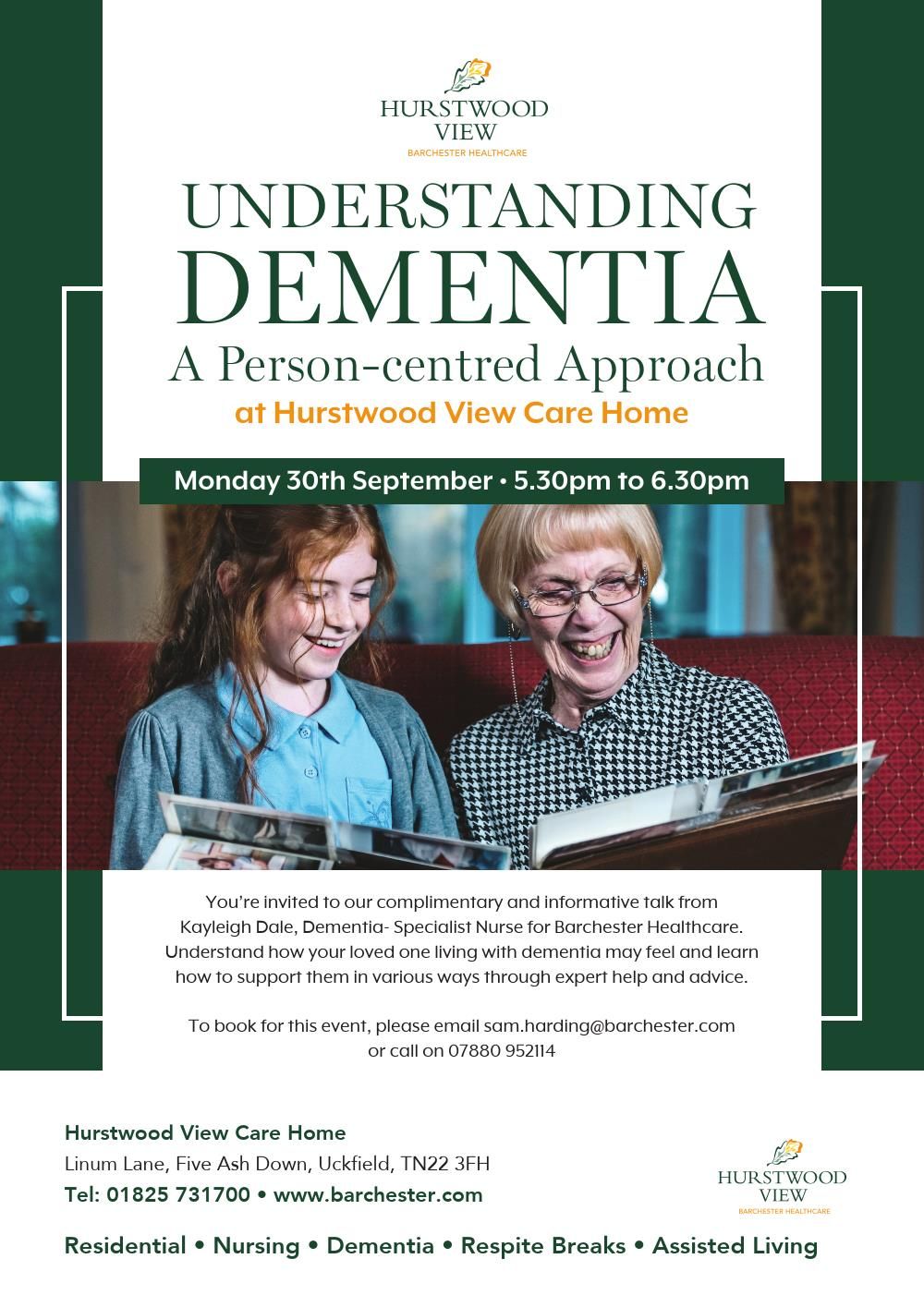 Understanding Dementia - Talk From Specialist Dementia Nurse, Kayleigh!