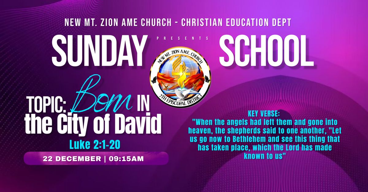 Sunday School - 4th Sunday