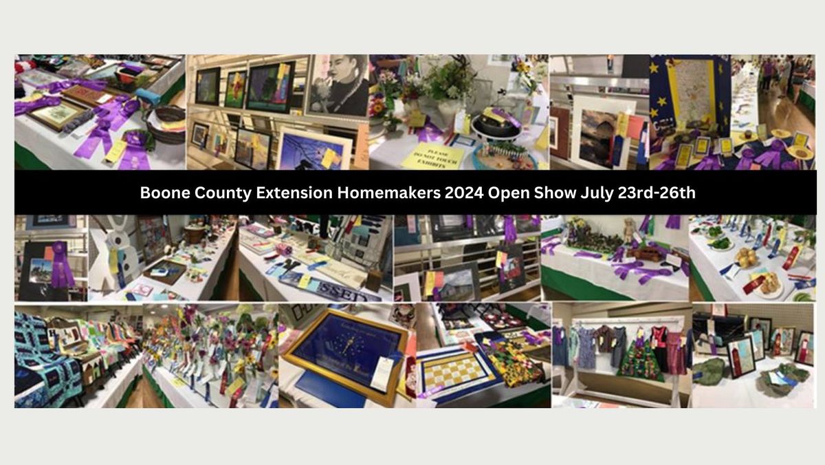 Boone Co. Extension Homemakers 2024 Open Show