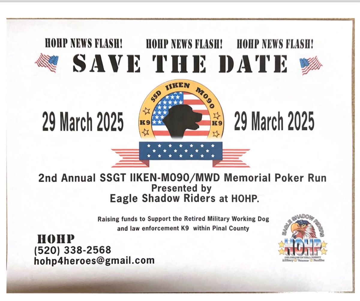 2nd Annual Poker Run in Memory of SSgt Iiken\/MWD90 (Military Working Dog)