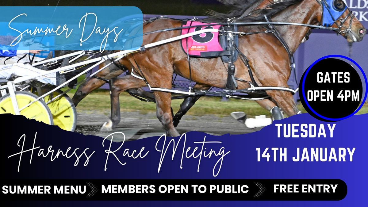 Tuesday 14th January - Harness Racing Meeting