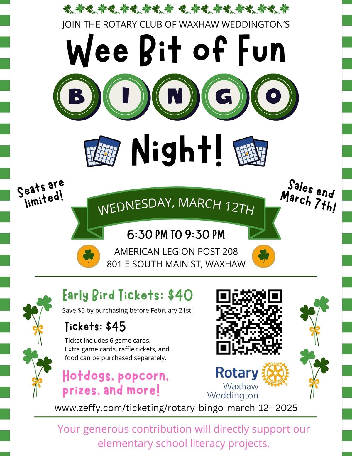 St. Paddy's Bingo Night