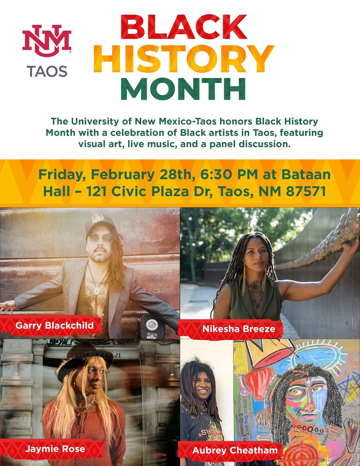 Black History Month: Musicians, Artists and Discussion 