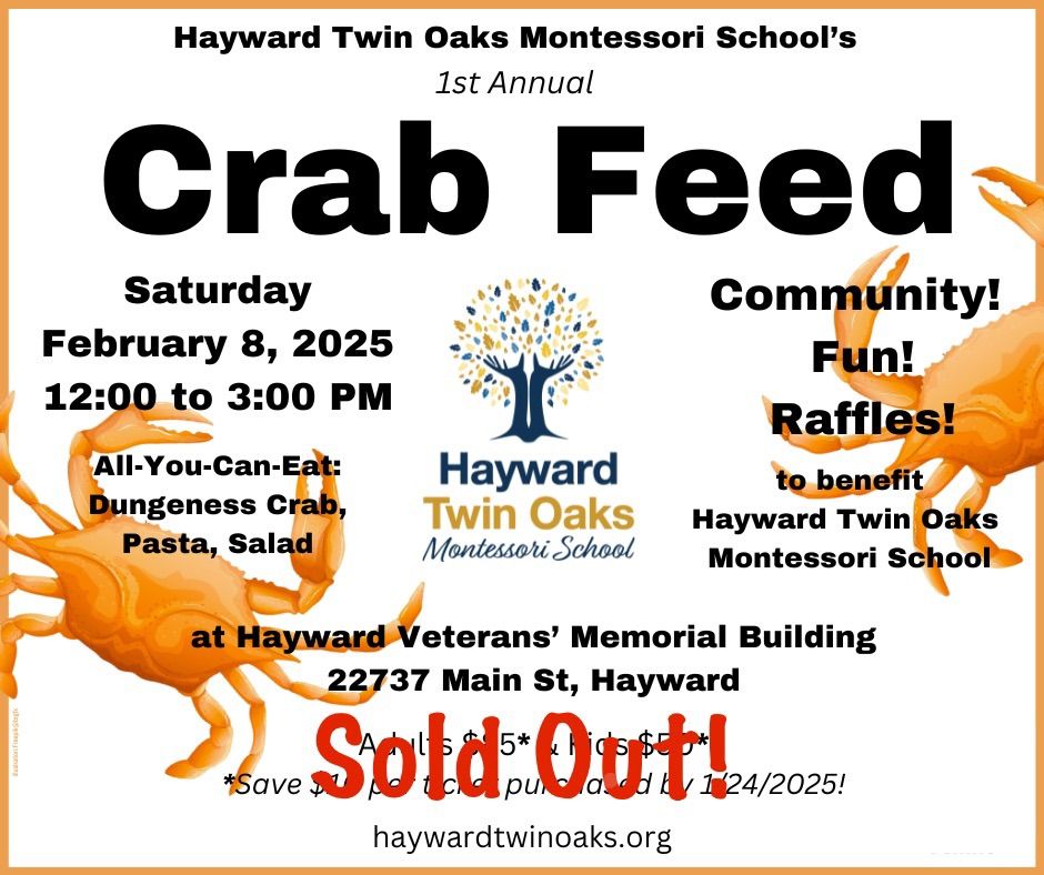 Crab Feed for Hayward Twin Oaks Montessori School