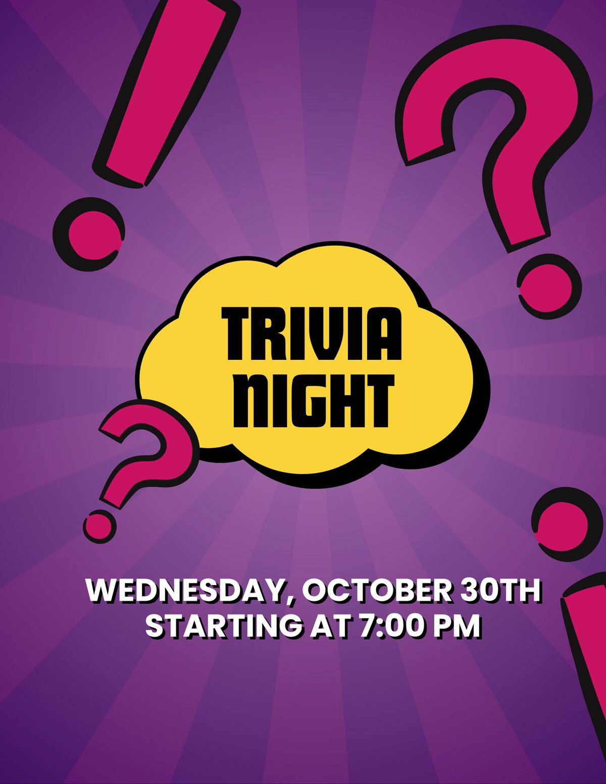 Monthly Trivia in the Taproom