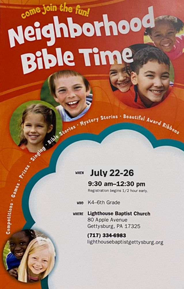 Neighborhood Bible Time (NBT) Boosters
