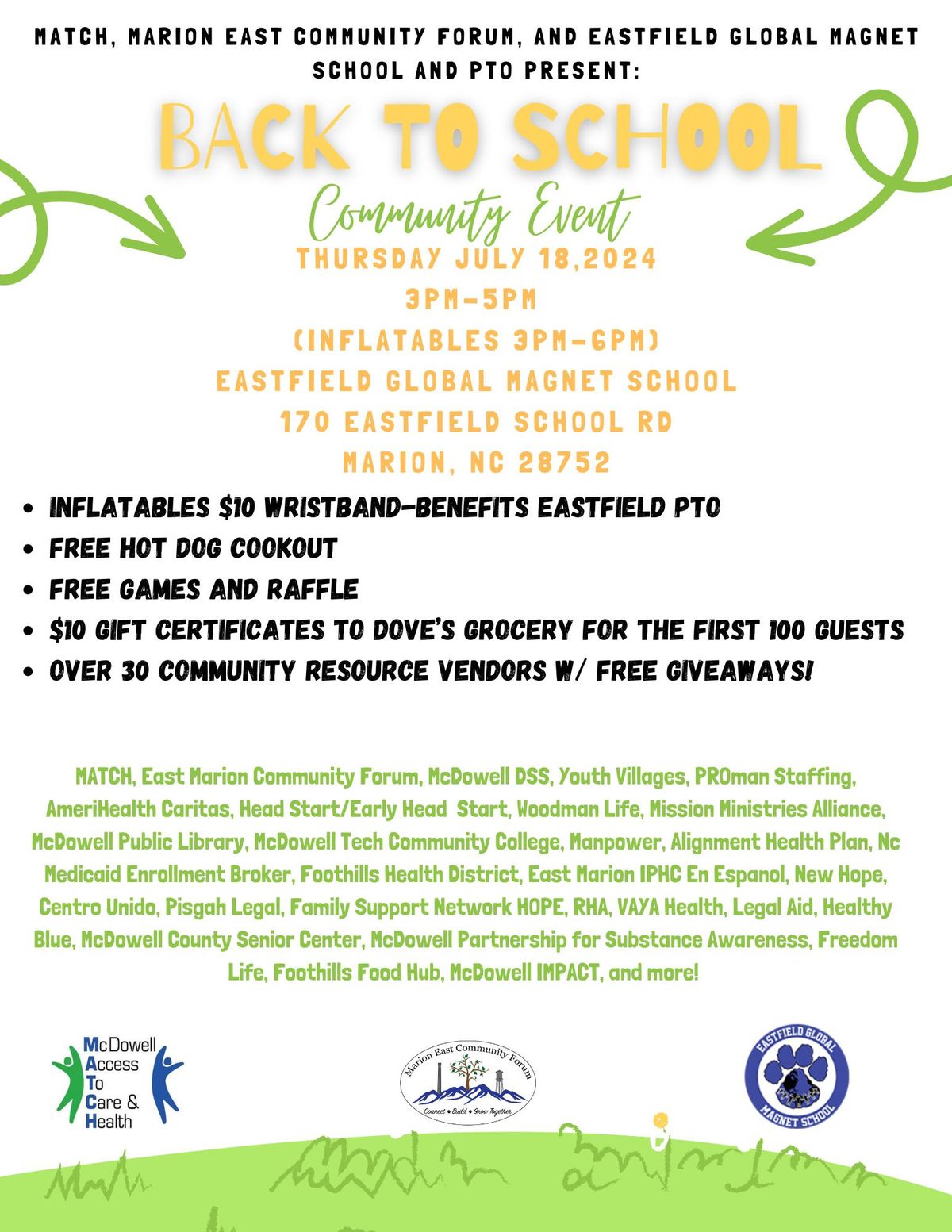 Marion East Back to School Community Event