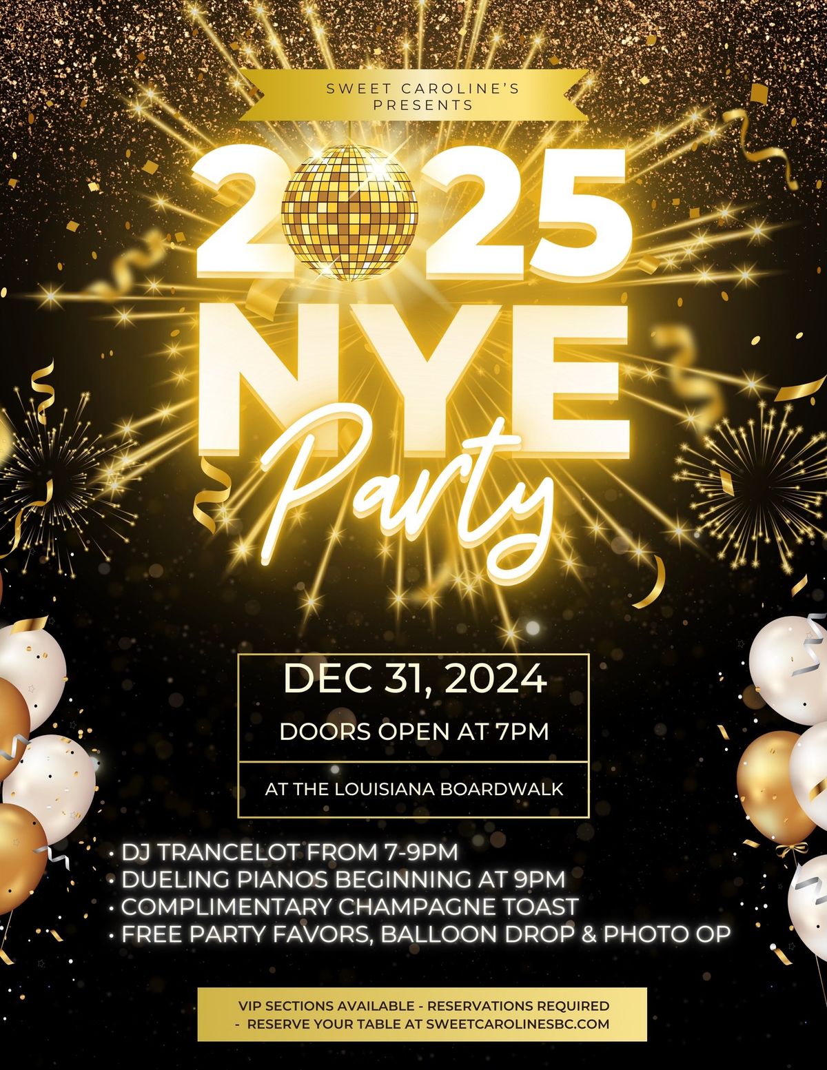 Sweet Caroline's Presents: New Year's Eve Party