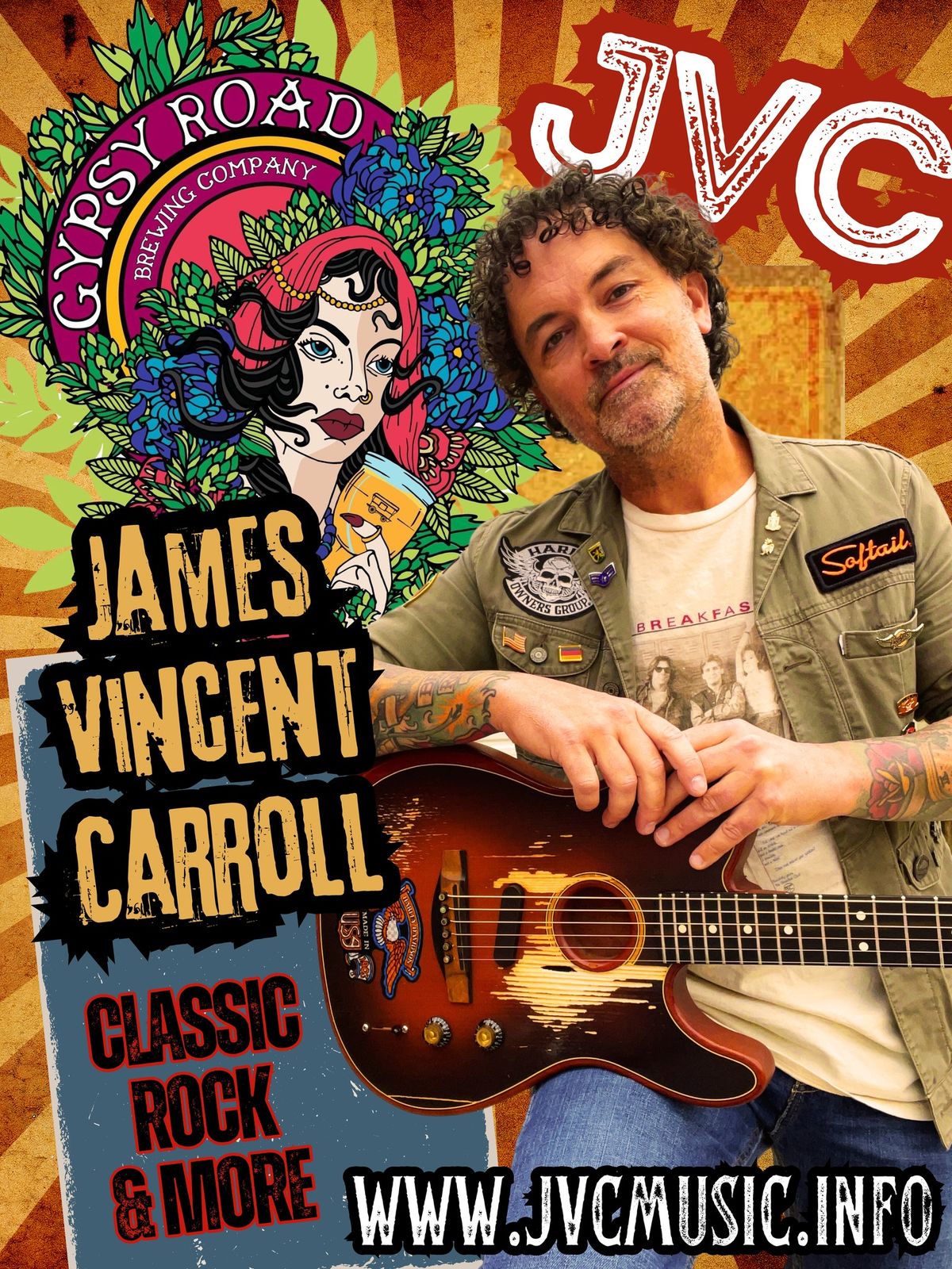 The Music of James Vincent Carroll at Gypsy Road Brewing
