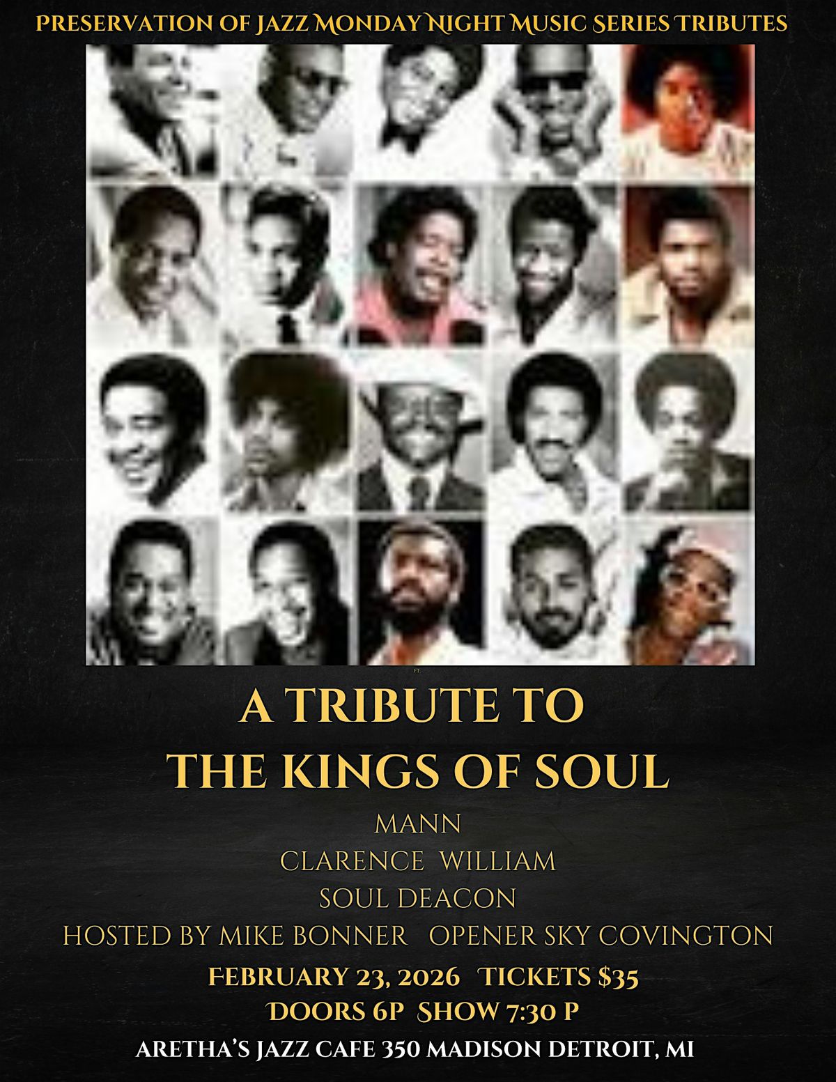The Tribute to the  Kings of Soul ft. Clarence Williams Mann & Soul Deacon