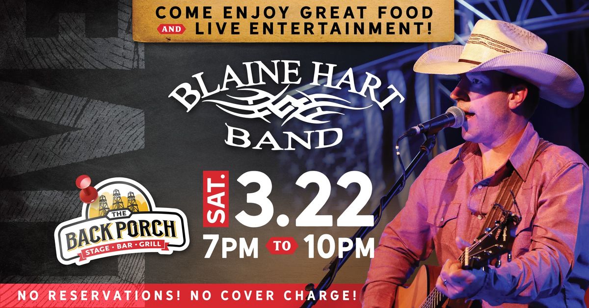 Blaine Hart Band LIVE at The Back Porch