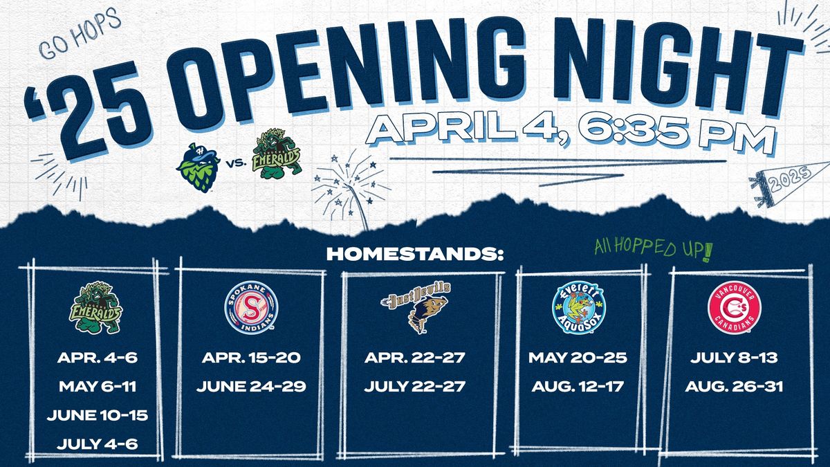 Opening Night - Hillsboro Hops vs. Eugene Emeralds \u26be\ufe0f