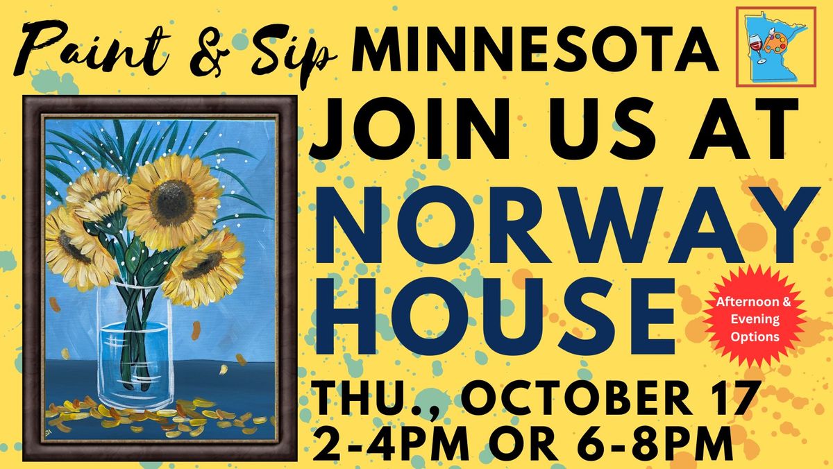 October 17 Paint & Sip at Norway House (evening) - NEW VENUE