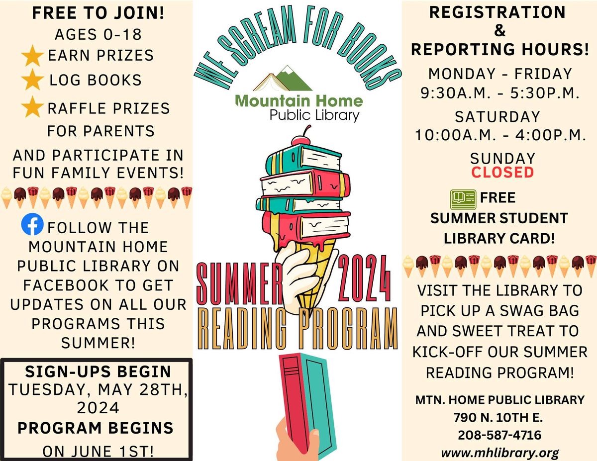 Summer Reading Program - We Scream For Books! Week 4
