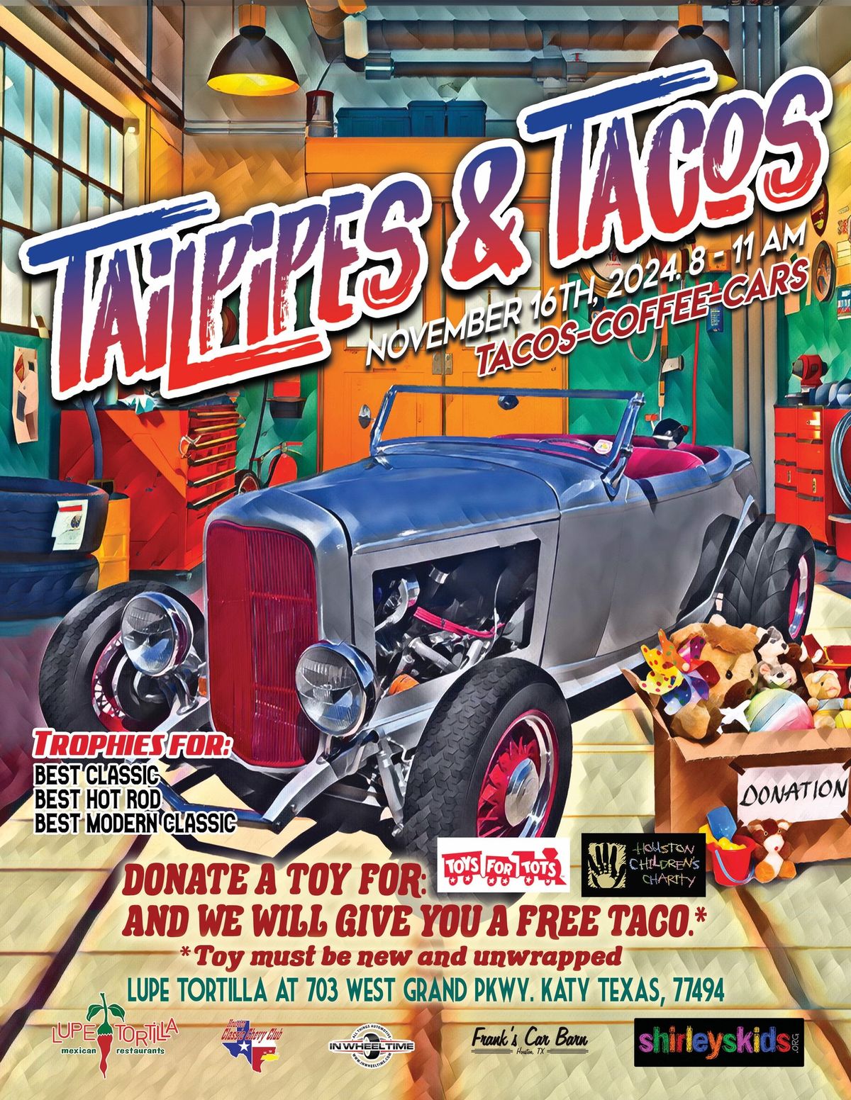 Tailpipes & Tacos - Christmas Toy Drive! \ud83c\udf81\ud83c\udf84\ud83d\ude97