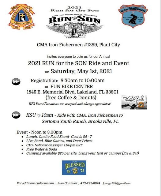 Run For The Son 33rd Annual Event Fun Bike Center Motorsports Lakeland 1 May 2021