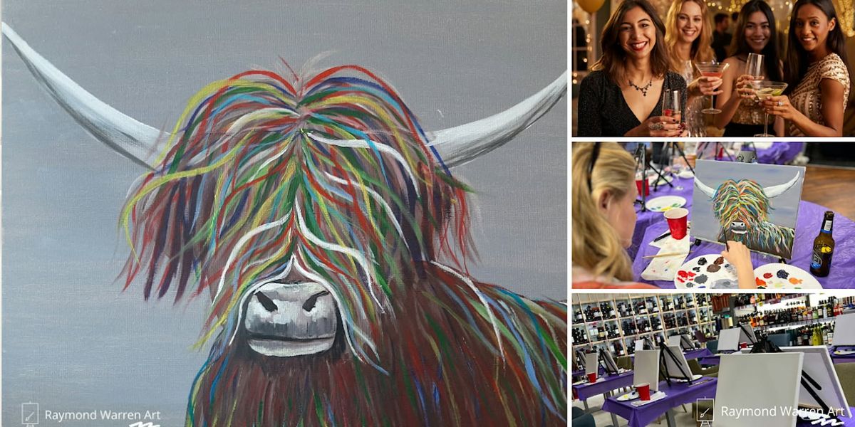 Paint, Wine and Platter Night - Horsham - 'Highland Cow'