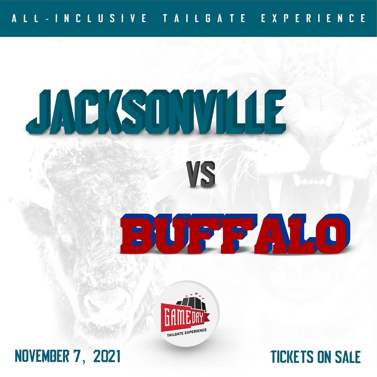 Jacksonville vs Buffalo All-Inclusive Tailgate Experience