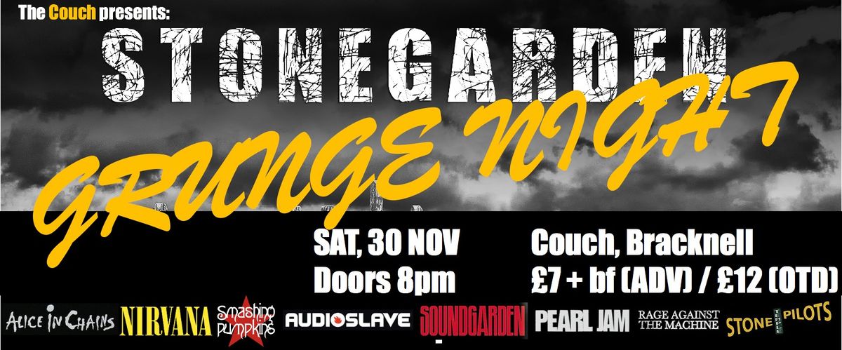 Grunge Night featuring STONEGARDEN at the Acoustic Couch, Bracknell