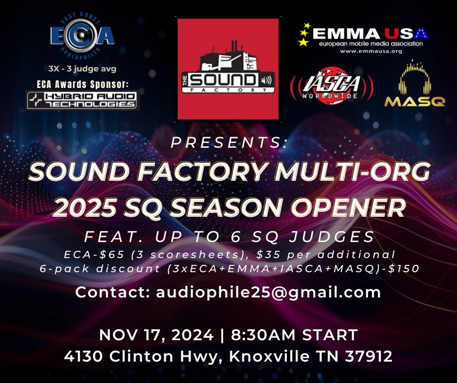 Sound Factory Multi-Org 2025 SQ Season Opener