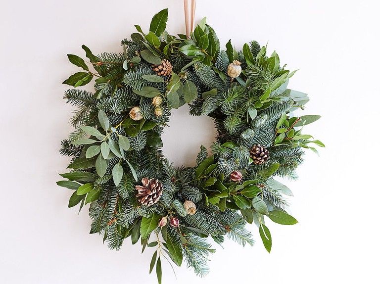 Christmas wreath making