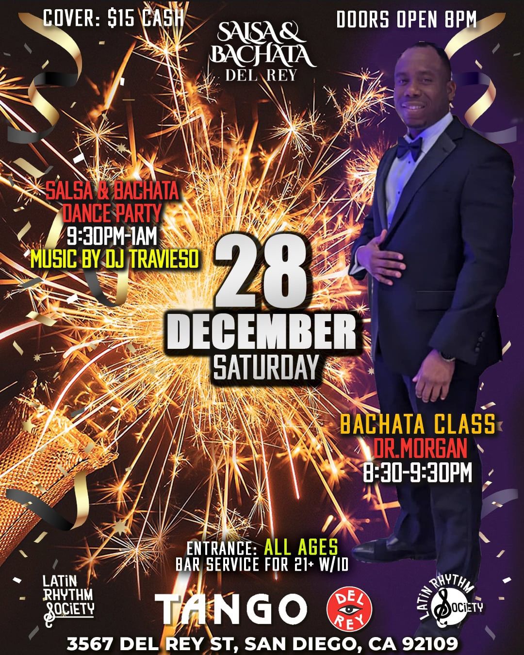 Salsa & Bachata Del Rey Saturday DEC 28th