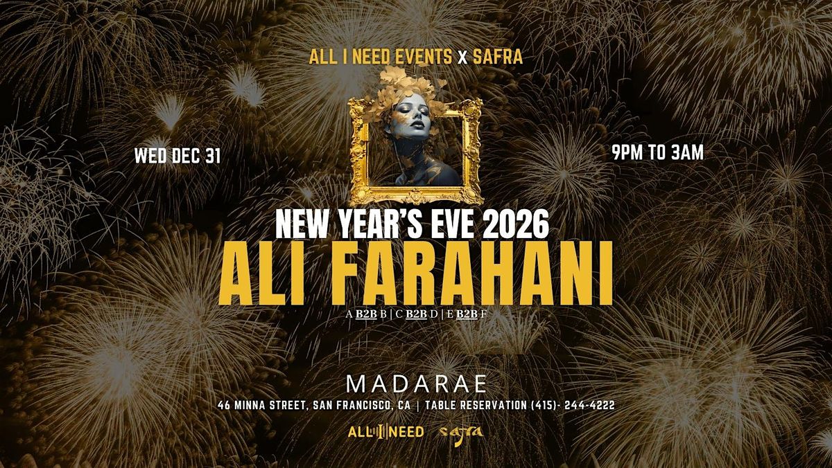 New Year's Eve  2026 with ALI FARAHANI at MadaRae