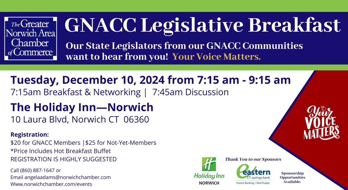 GNACC Legislative Breakfast