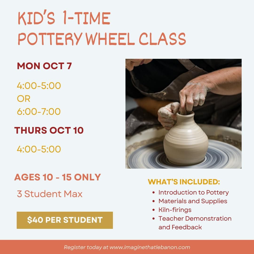 Kids' Try-it Pottery Wheel Class 