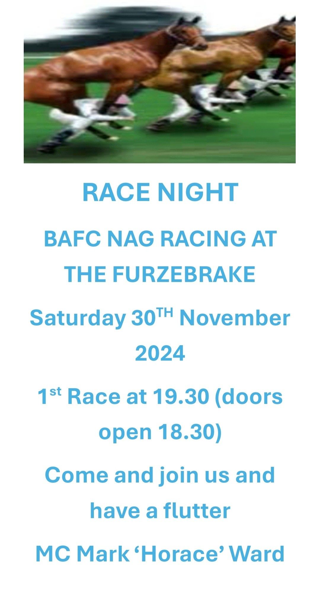 Nag Racing at the Furzebrake. Beer Ball