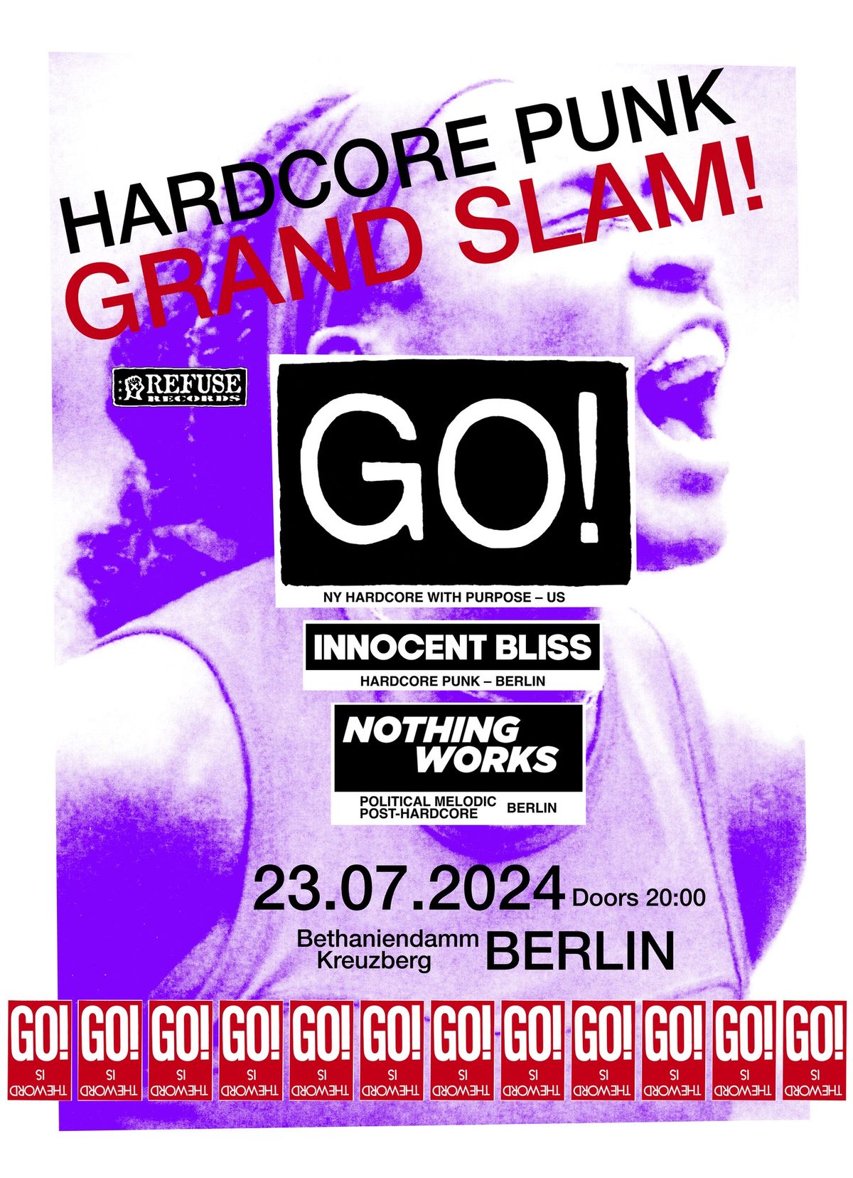 23.07.24. Berlin: GO! (US), INNOCENT BLISS, NOTHING WORKS
