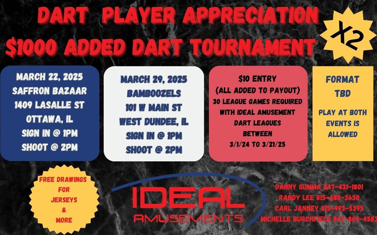 Ideal Amusements Dart Player Appreciation Tournament - Dundee