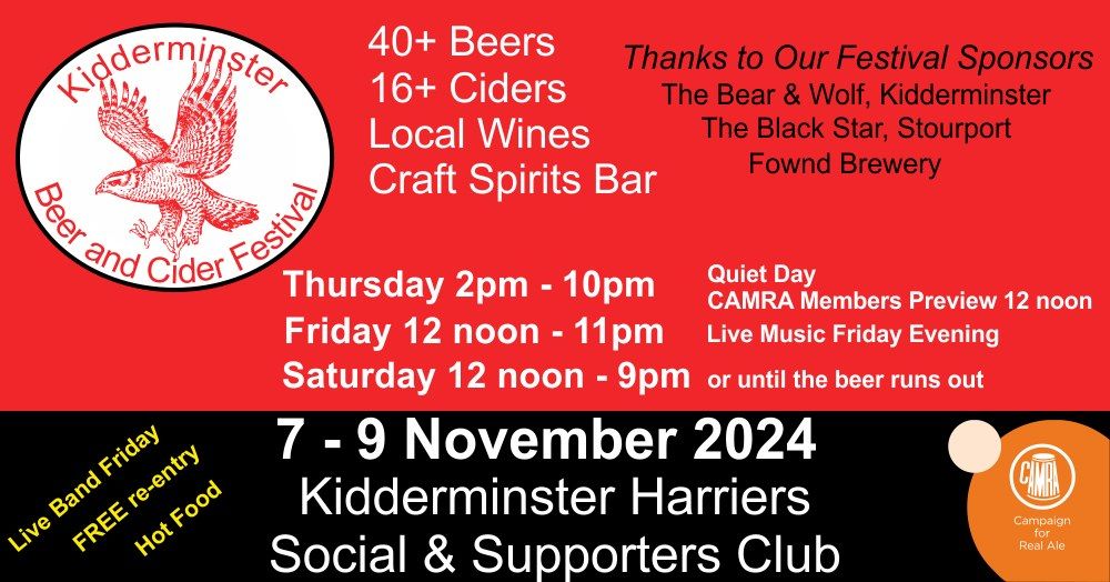 Kidderminster Beer & Cider Festival 2024