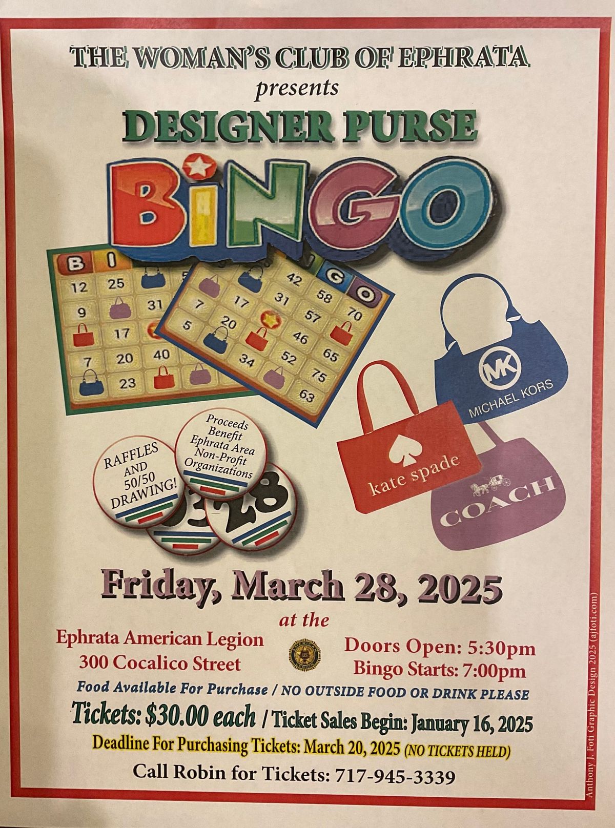 Designer Purse BINGO