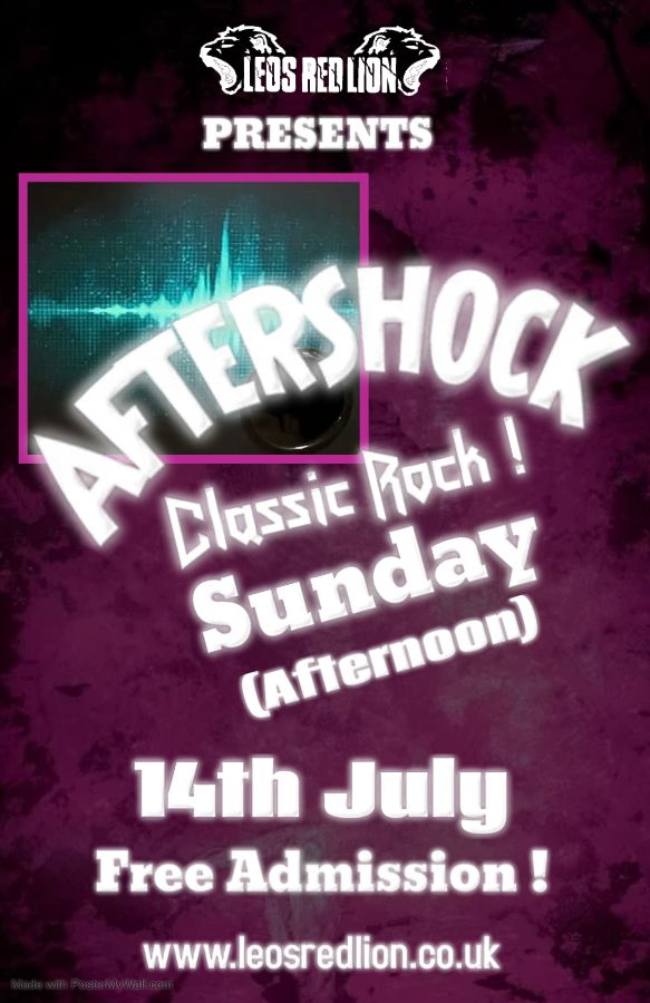 Aftershock Live at Leos....Free Entry!!