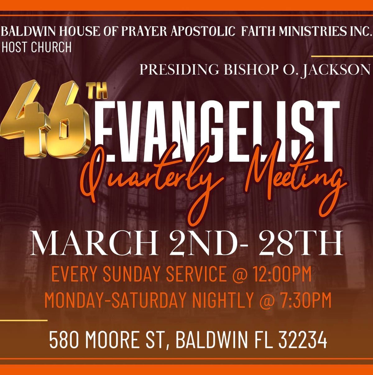 46th annual Quarterly Meeting March 2nd-28th