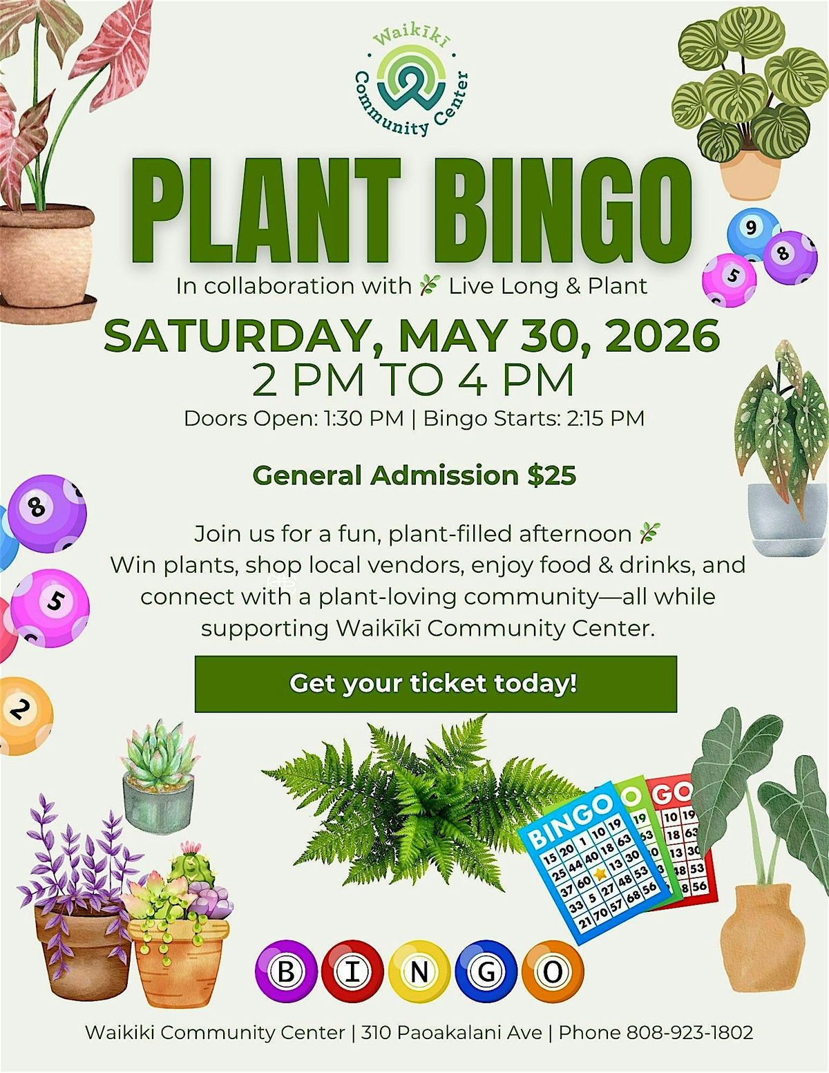 Plant Bingo at Waik\u012bk\u012b Community Center