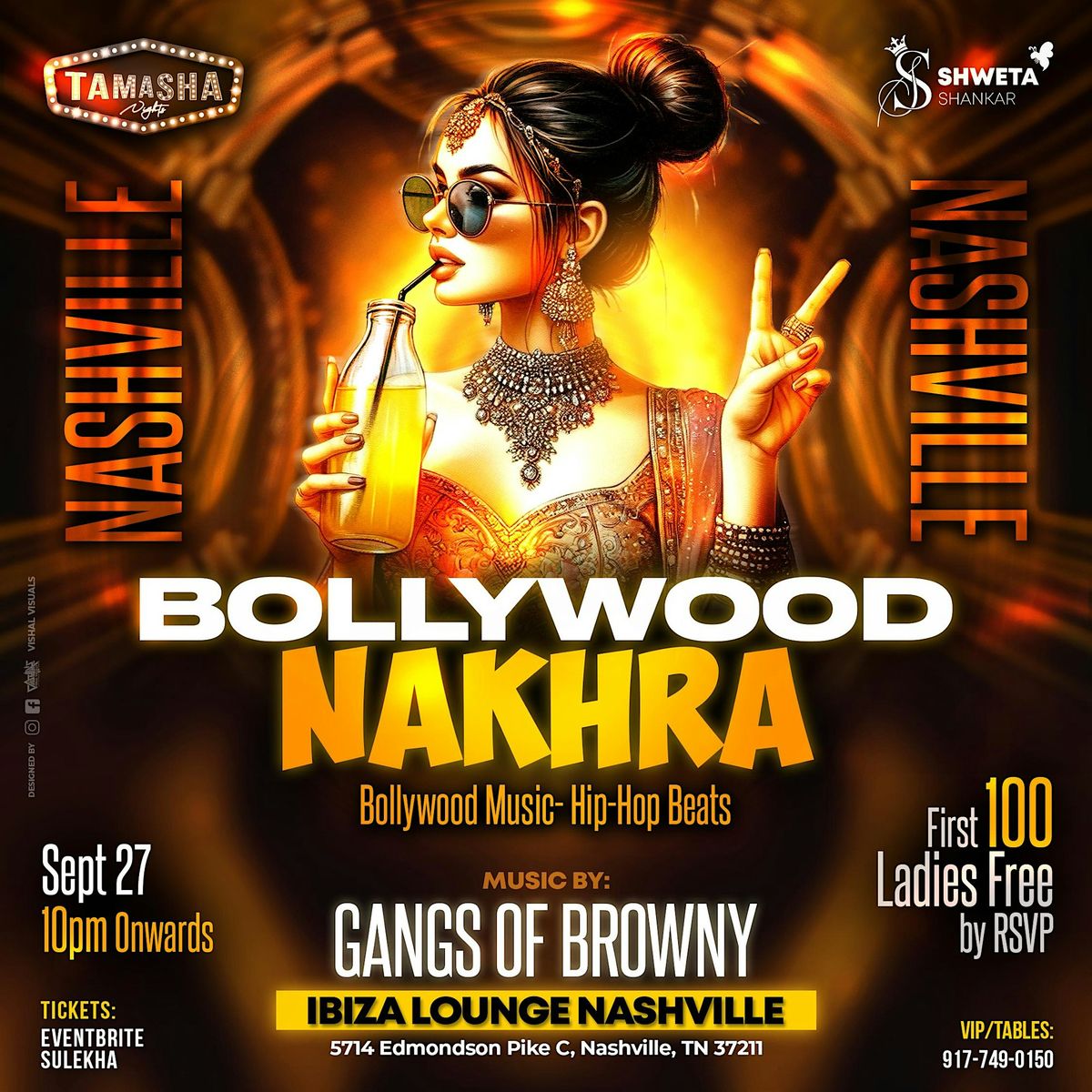 NASHVILLE TAMASHA NIGHTS | BOLLYWOOD | BHANGRA | TOLLYWOOD | IBIZA LOUNGE