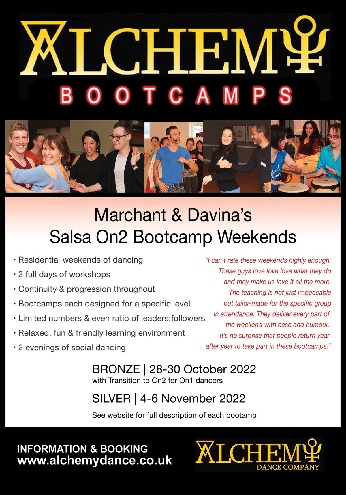 Alchemy Salsa On2 Bootcamp Weekend - Intermediate\/Advanced